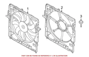 BMW Engine Cooling Fan Assembly 17427634471