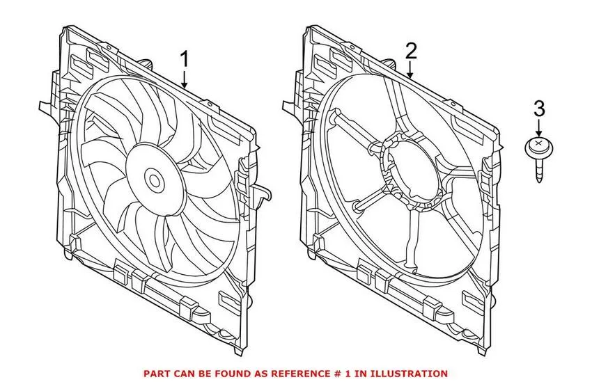 BMW Engine Cooling Fan Assembly 17427634471