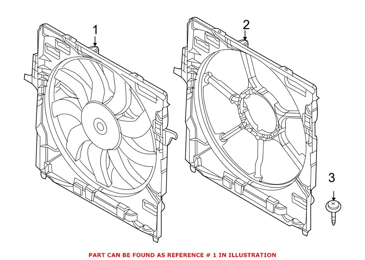 BMW Engine Cooling Fan Assembly 17428618243