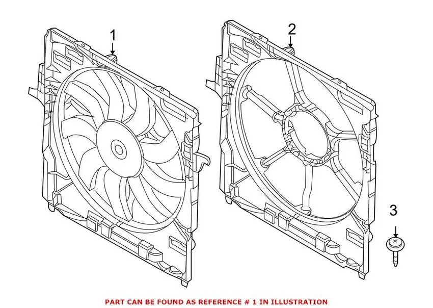 BMW Engine Cooling Fan Assembly 17428618243