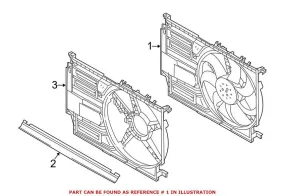 BMW Engine Cooling Fan Assembly – Front 17427617611