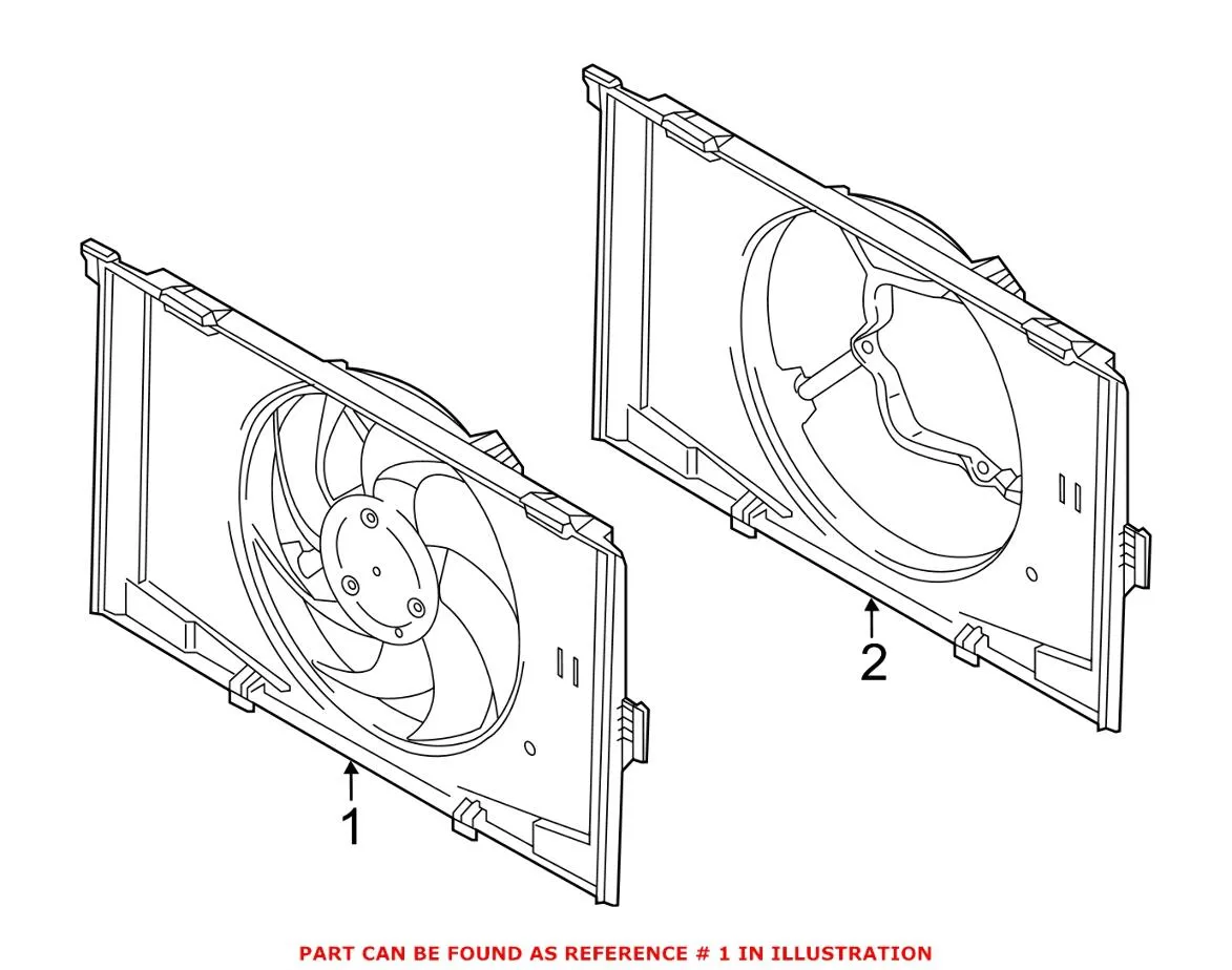 BMW Engine Cooling Fan Assembly – Front 17428642144