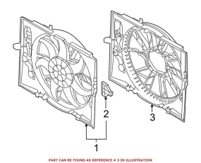 BMW Engine Cooling Fan Shroud 17427524884