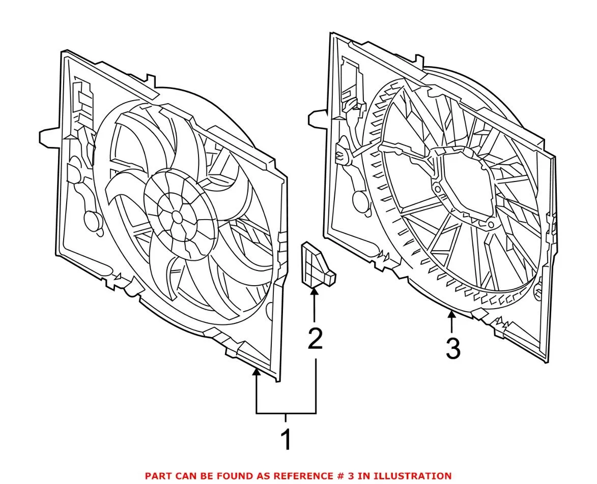 BMW Engine Cooling Fan Shroud 17427524884