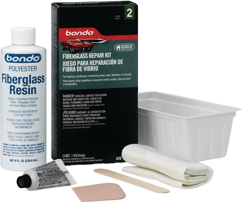 Bondo 420C Fiberglass Resin Repair Kit, 0.5 pt :1/2PT: QUANTITY: 1