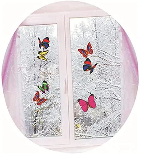 BRIGHTAIL INFRA Adhesive 3D Butterfly Plastic Sticker Walls LED Light Up in The Night Wall Stickers for Home Decoration - 5 Piece