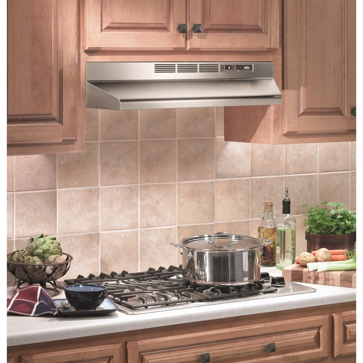 Broan® 42-Inch Ductless Under-Cabinet Range Hood, Stainless Steel