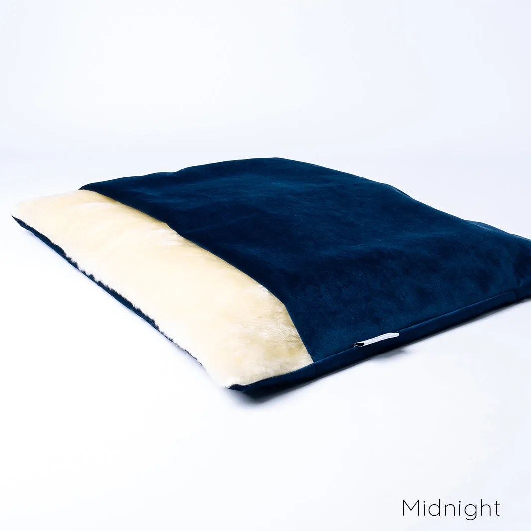 Burrow Bag Dog Bed in Velour