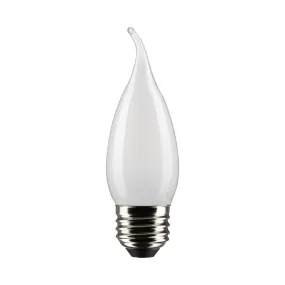 CA10 Filament LED Bulb, 6W, 500 Lumens, 60W Equal, 2700K, E26 Base, Frosted Finish, Pack Of 2