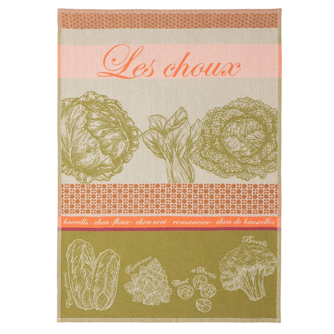 Cabbage (Choux) French Jacquard Dish Towel by Coucke