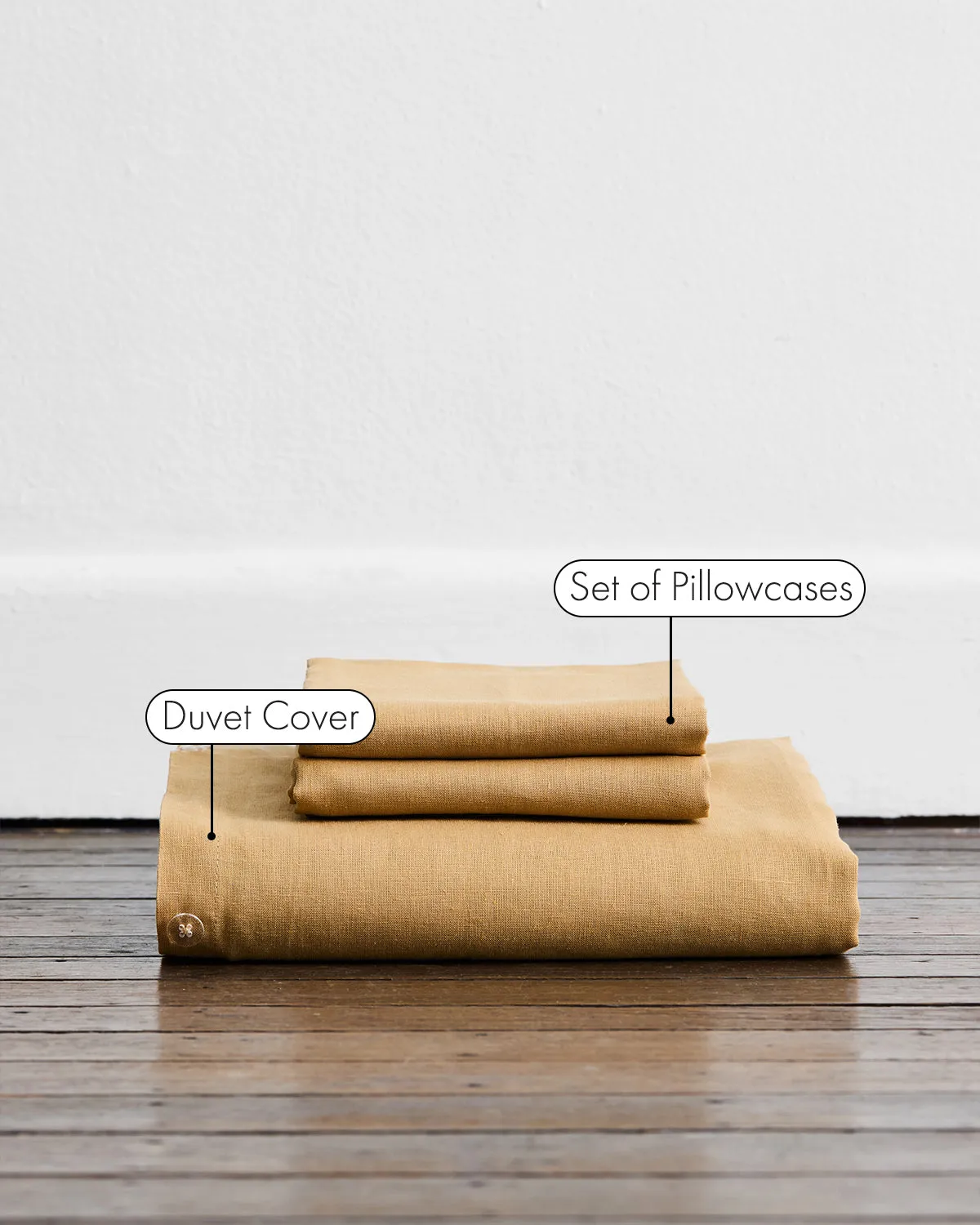 Caramel 100% French Flax Linen Duvet Cover Set