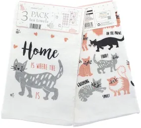 Cats 3 Pack Tea Towels