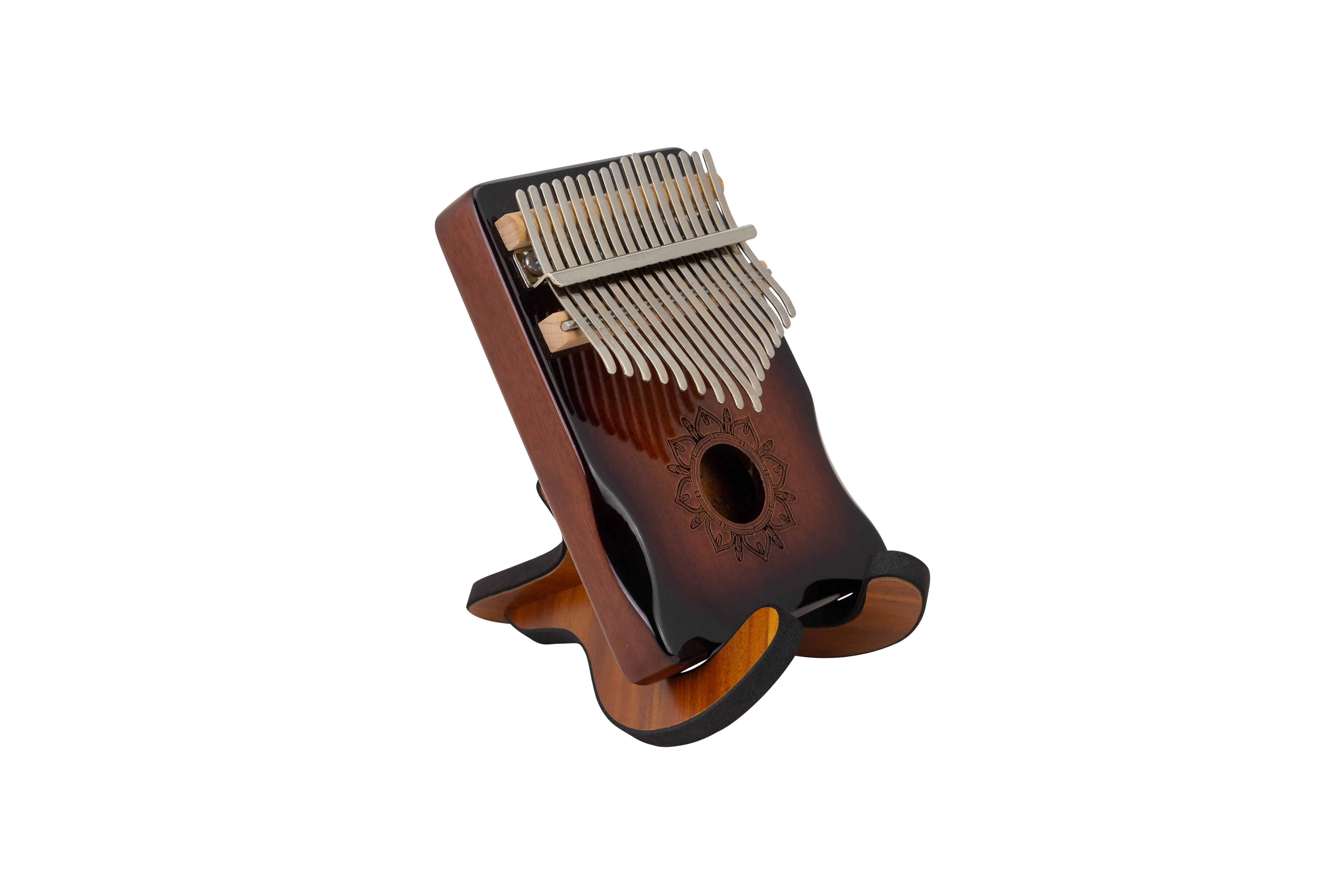 CEGA 17-KEY BOX KALIMBA, STAND&CASE - SUNBURST