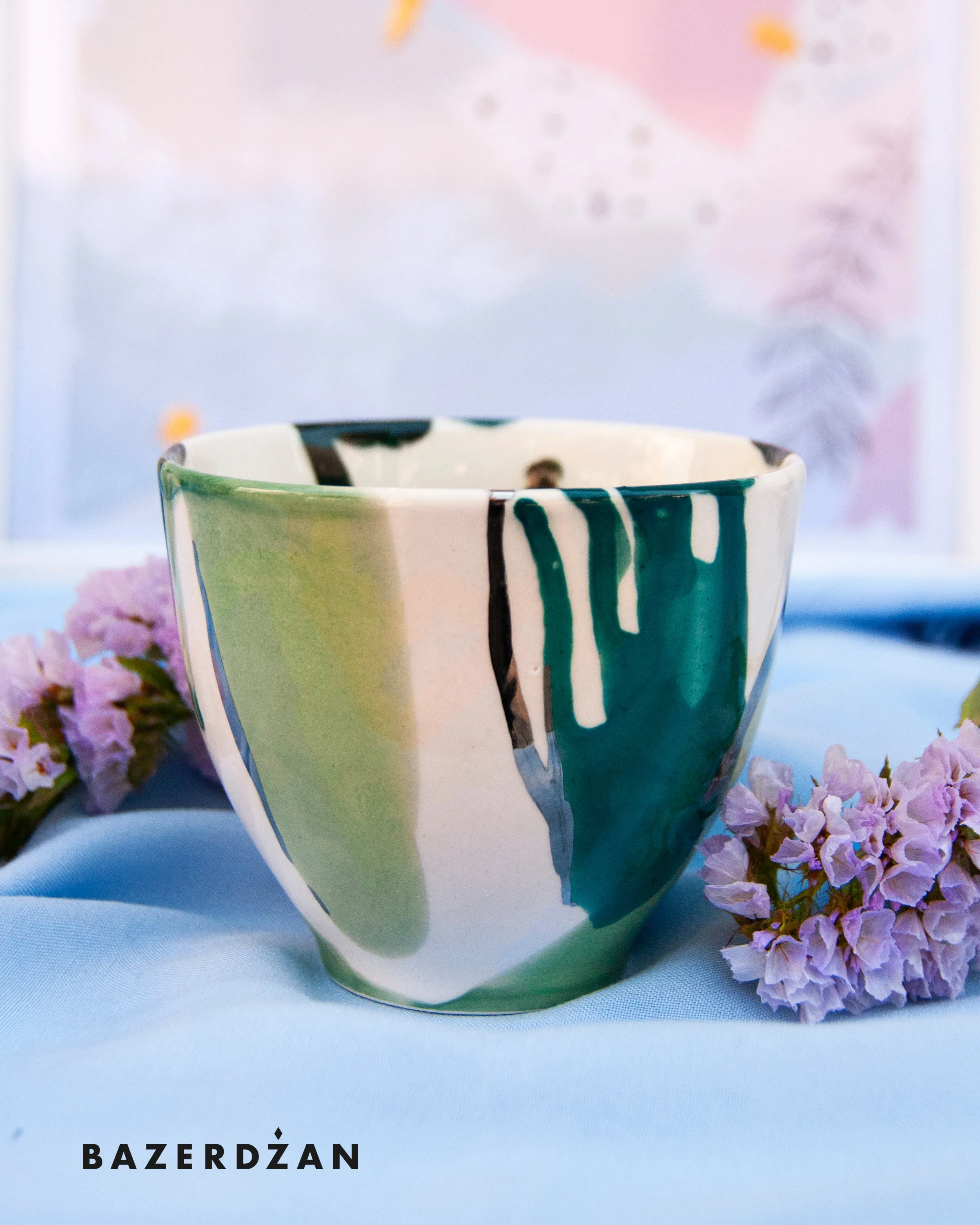 Ceramic Hand Painted Maxi Fildzan Cup by Bokajok Ceramics