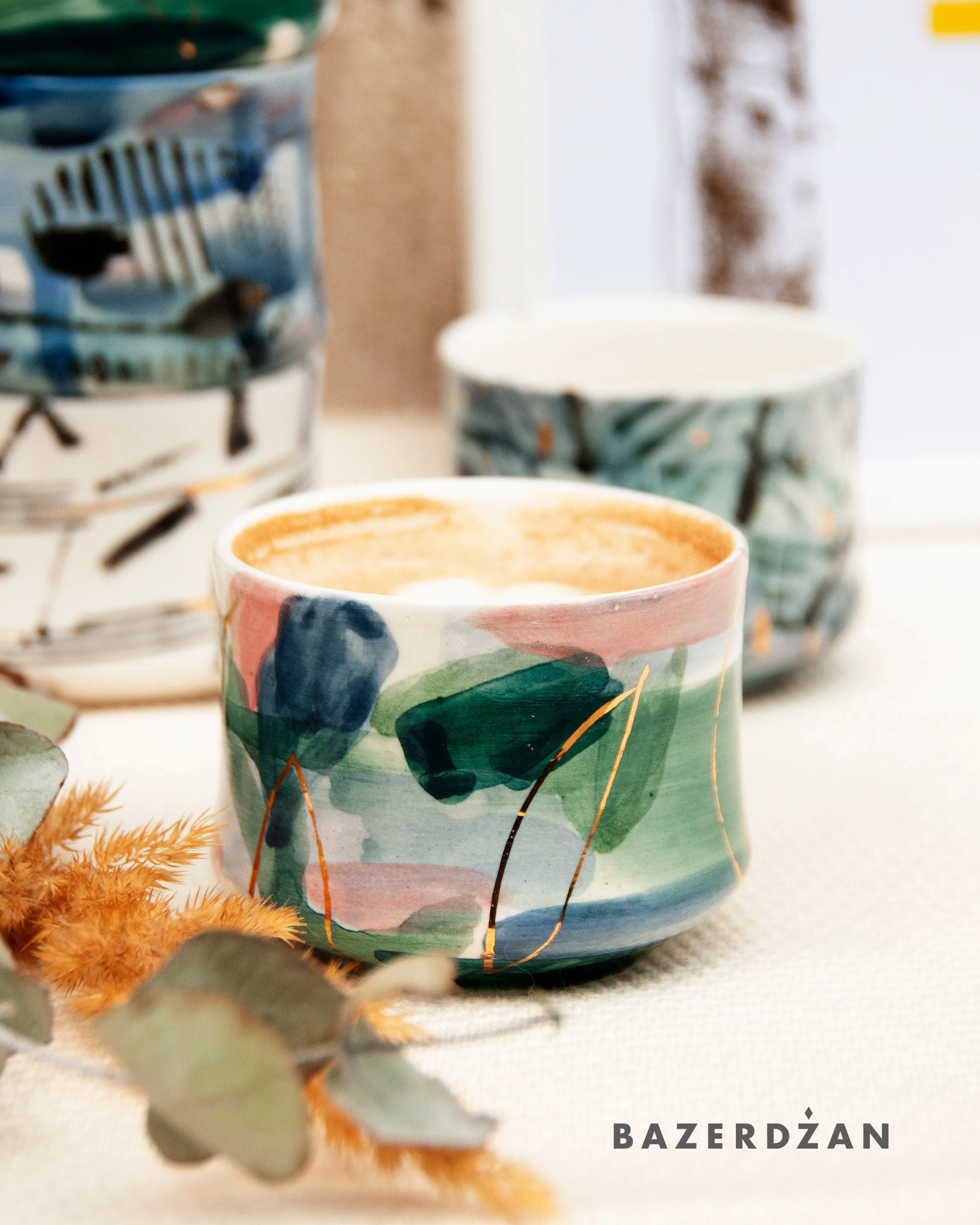 Ceramic Hand Painted Maxi Fildzan Cup by Bokajok Ceramics