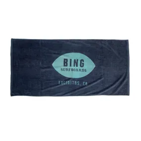 CLASSIC ENCINITAS Woven Beach Towel Dark Blue