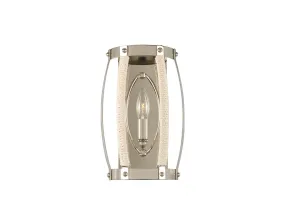 Coastal Bradbury 1-Light ADA Wall Sconce in Polished Nickel