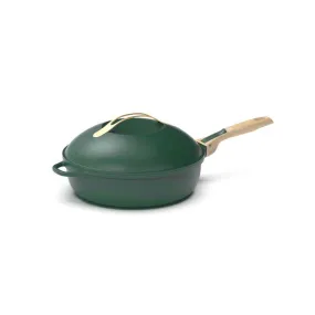 COOKUT La Favolosa Padella Casseruola Tegame 2 Manici 8 in 1 24cm Metallo Canopee Verde