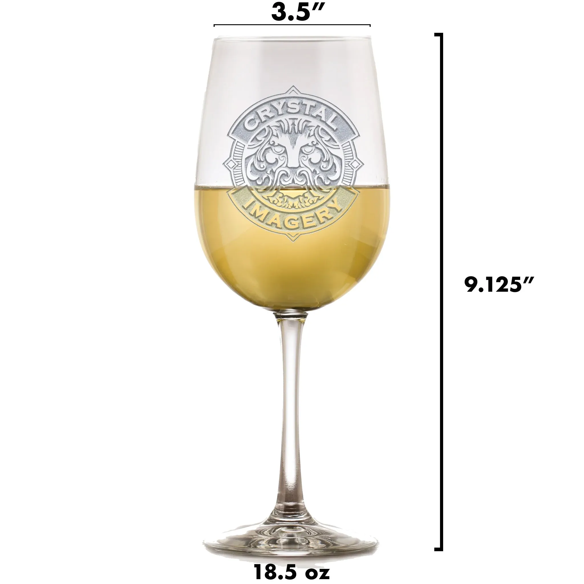 Corporate Logo Engraved Wine Glasses (Set of 2)