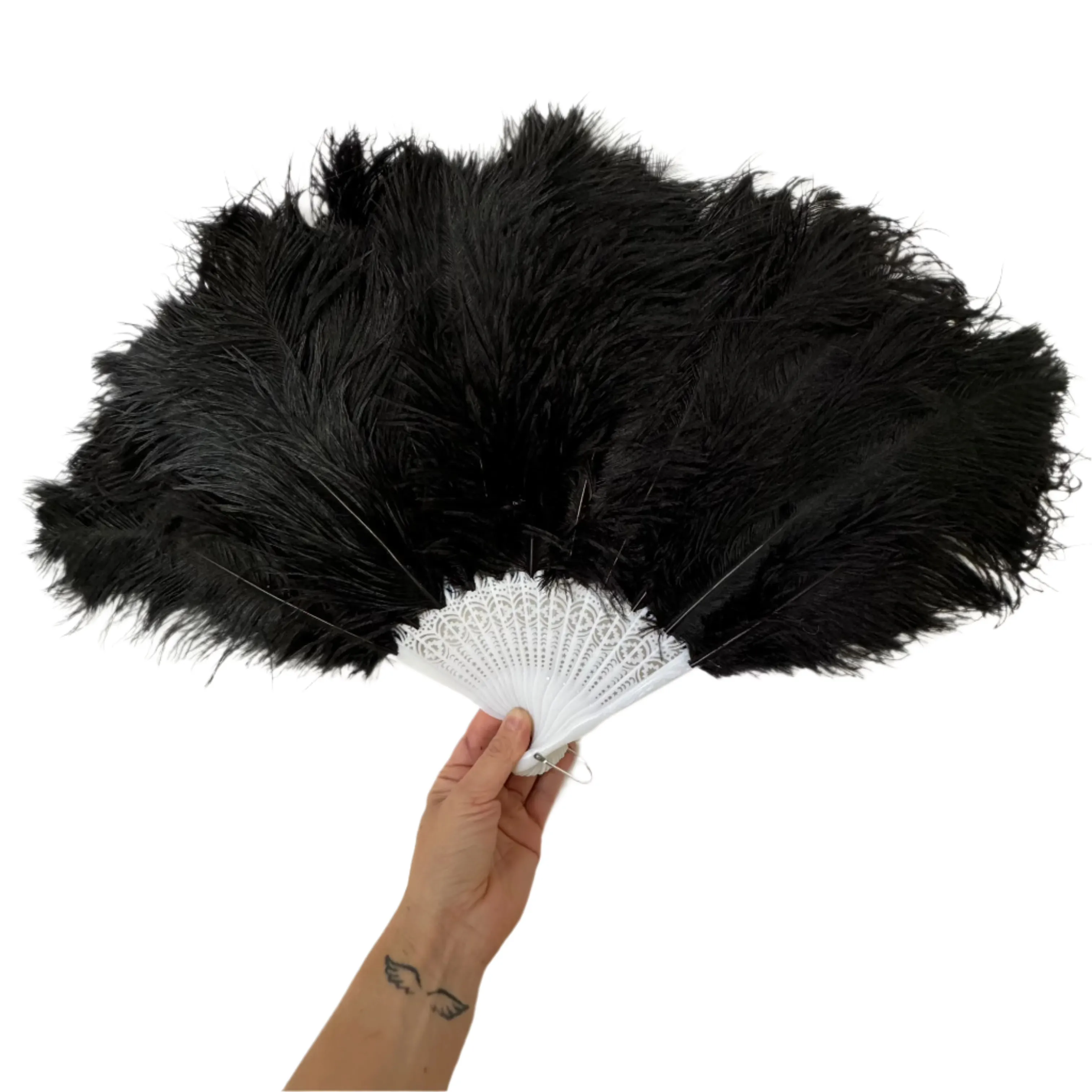 Costume Dance Ostrich Feather Fan - Classic