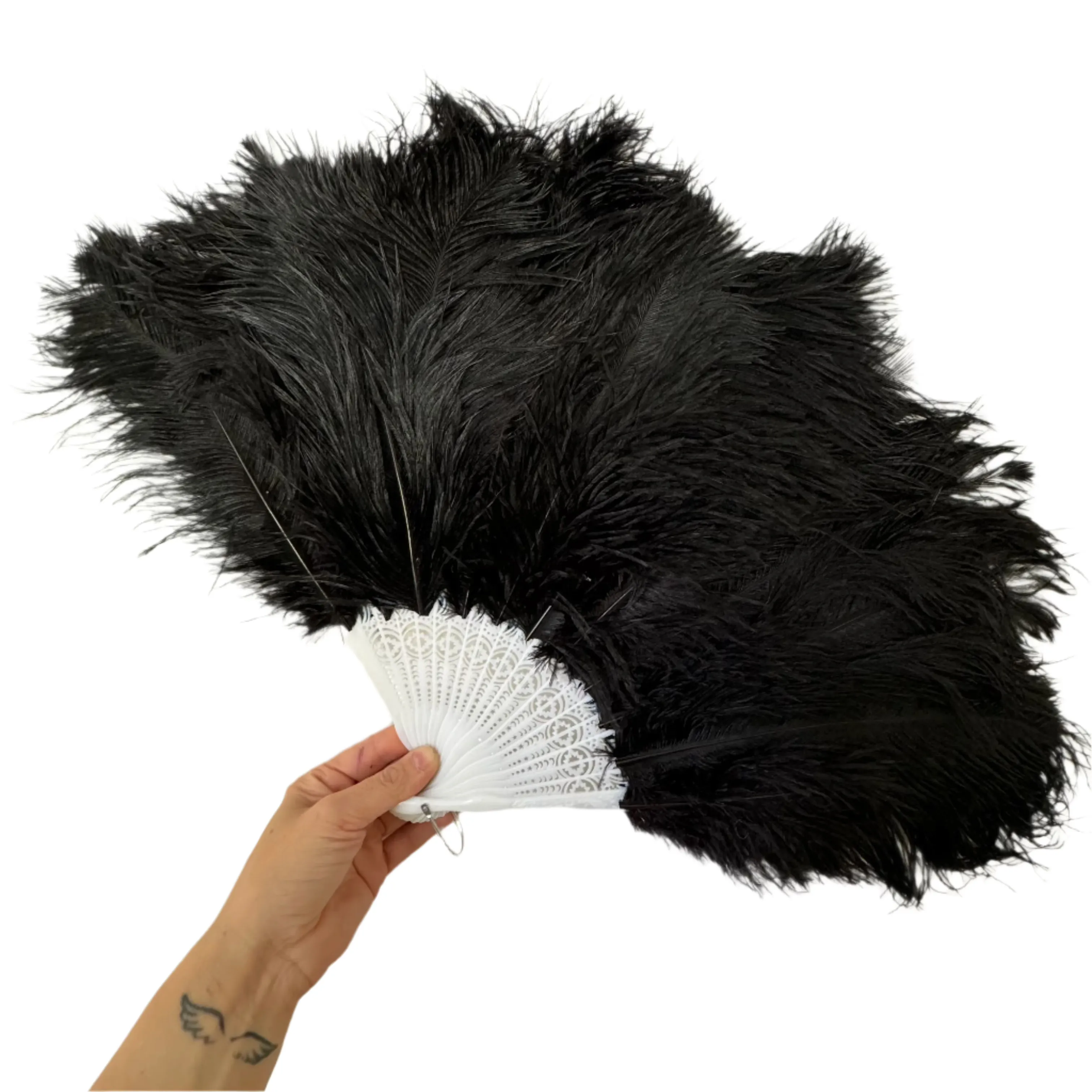 Costume Dance Ostrich Feather Fan - Classic