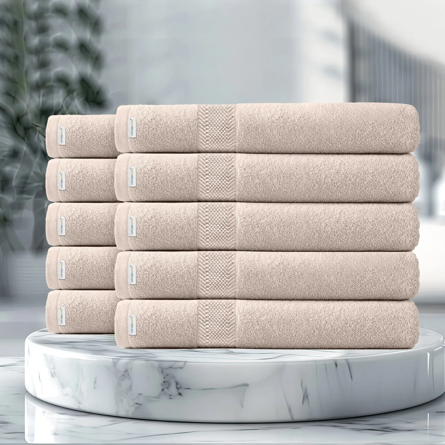 Cotton Bath Towel 70x140 CM 10 Piece Set-Soft Feel, Quick Dry, Highly Absorbent Durable Towels