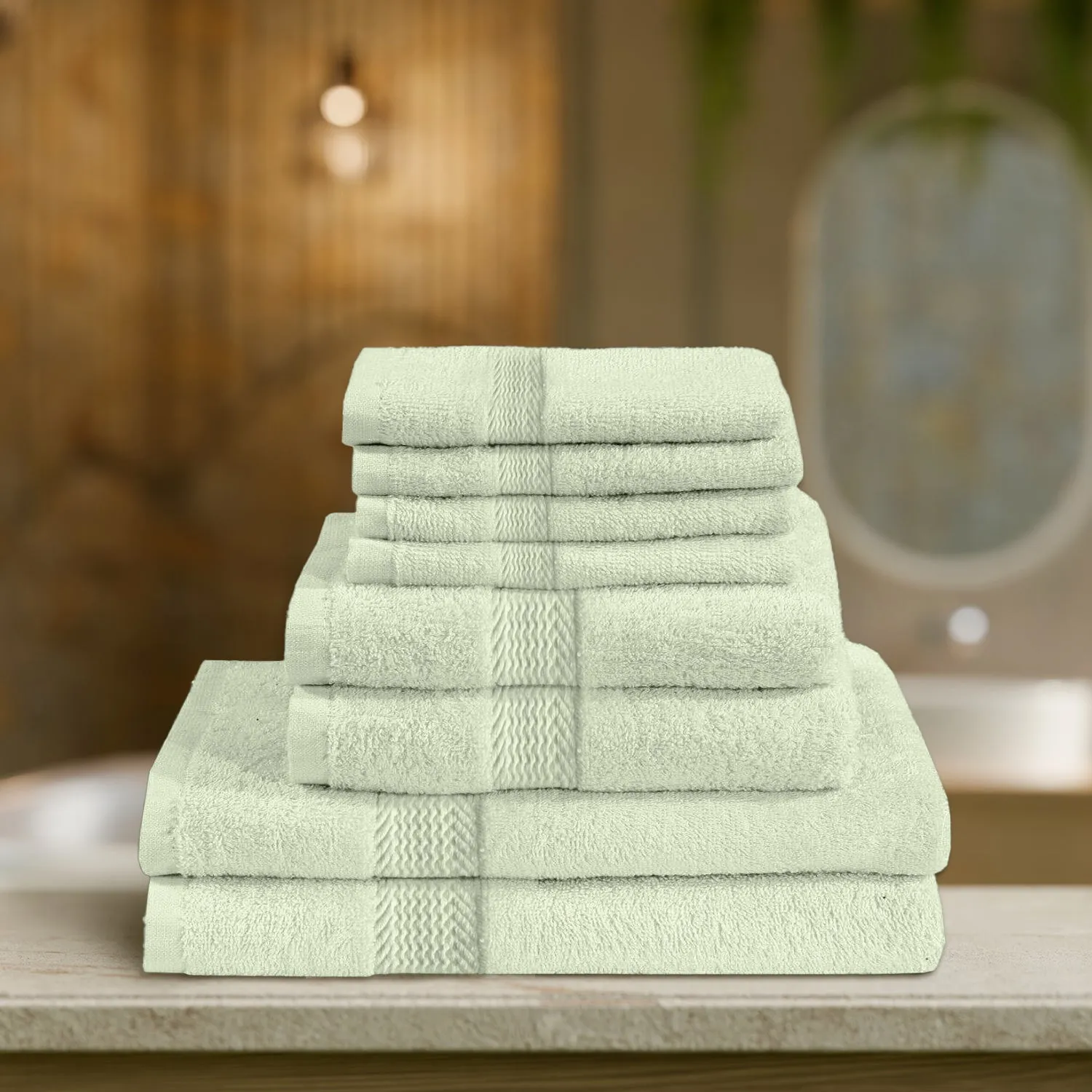 Cotton Home Ultimate Towel Collection - 8 Piece Bundle Mint