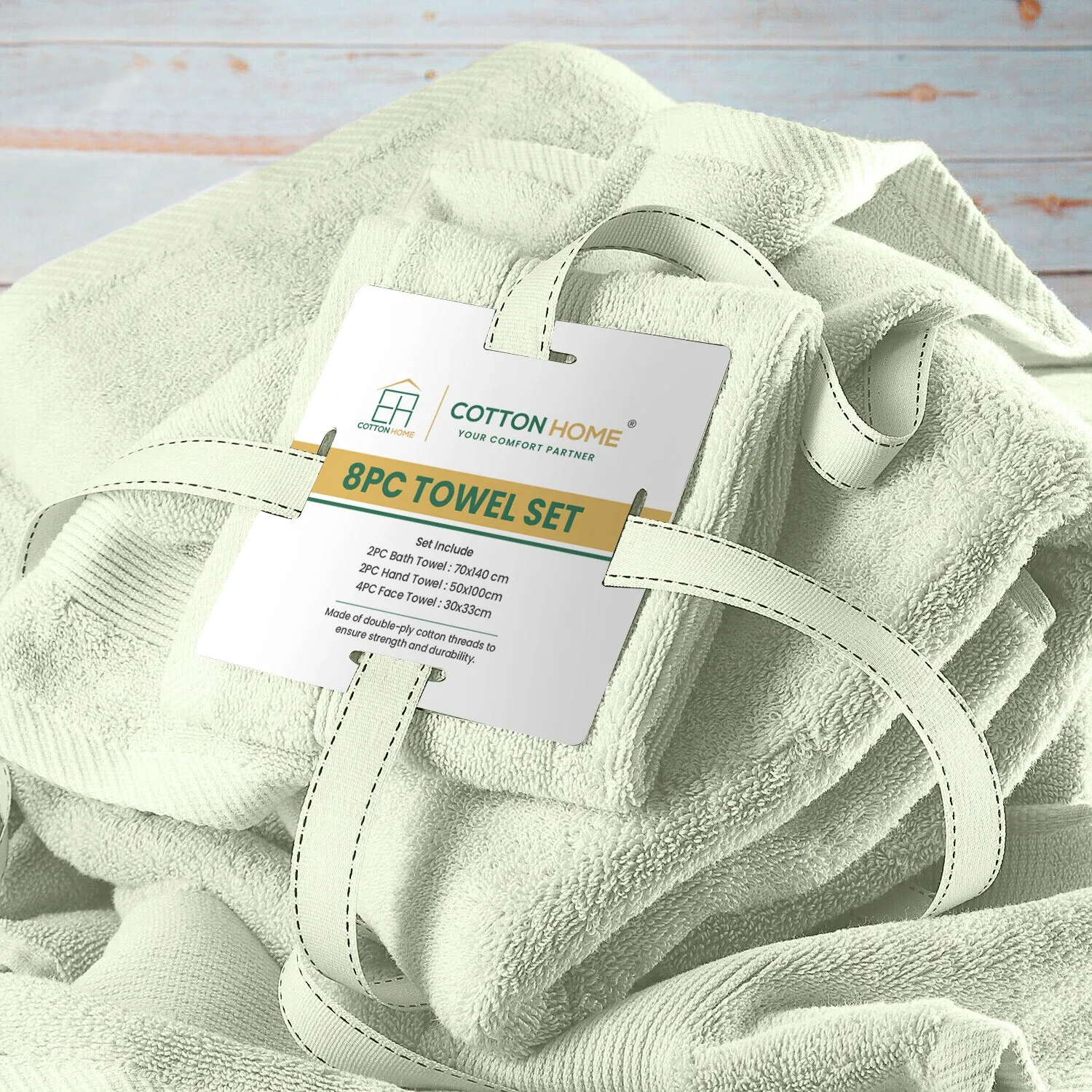 Cotton Home Ultimate Towel Collection - 8 Piece Bundle Mint