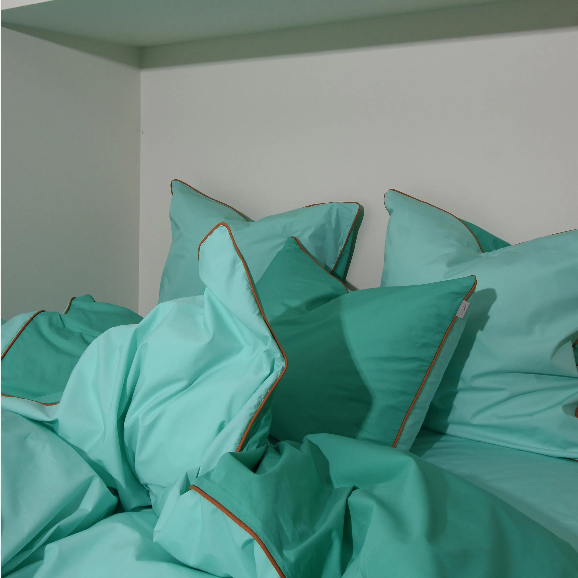 Cotton Percale Duvet Cover Set Mint