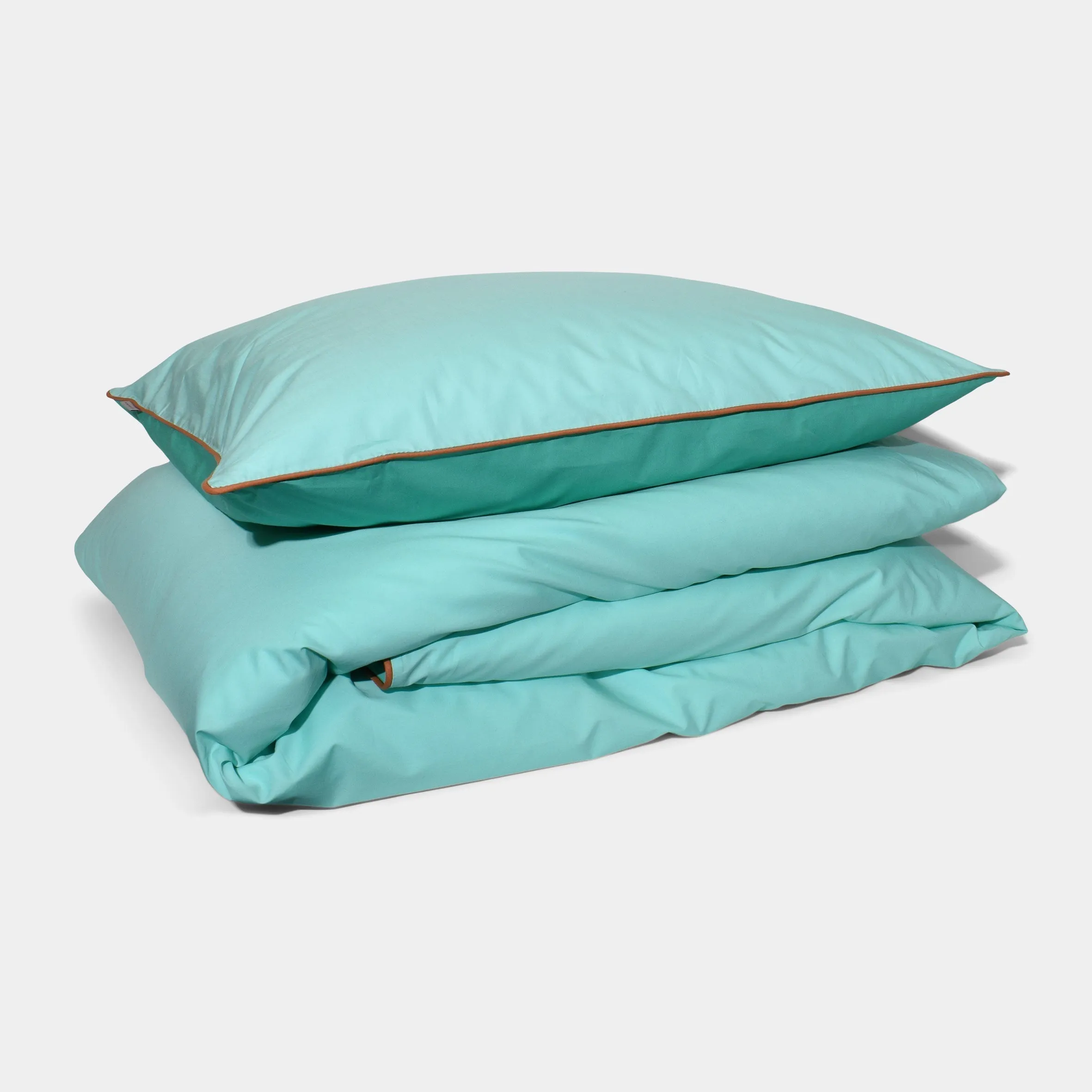 Cotton Percale Duvet Cover Set Mint