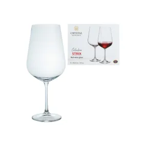 Crystal Bohemia Glass Tumbler 850ml Strix Red Wine 6pack