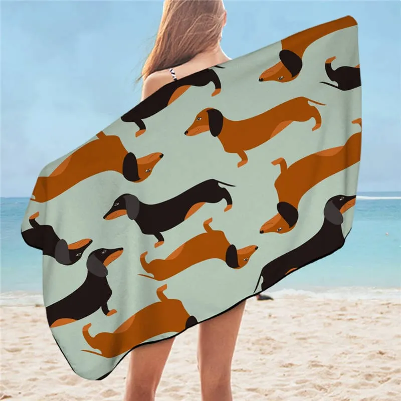 Dachshund Beach Towel