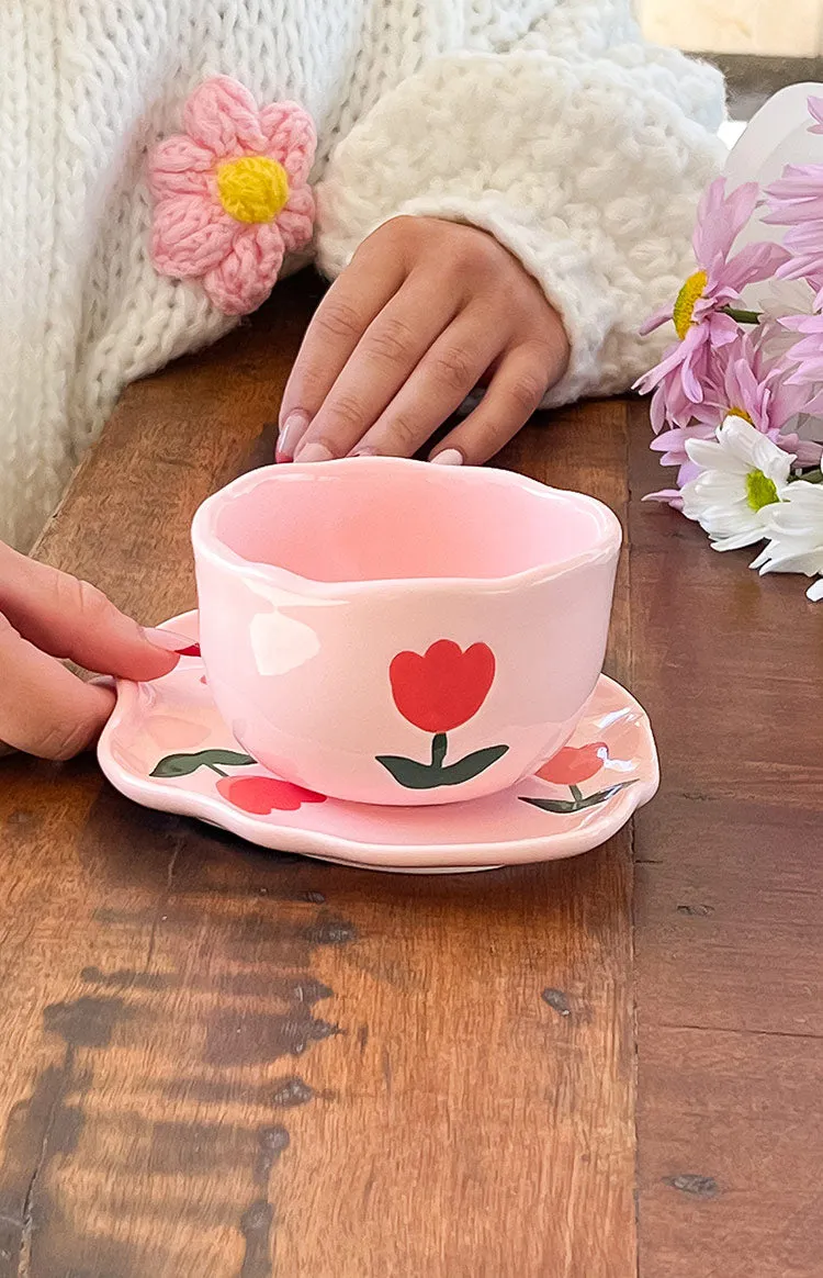 Daisy Pink Floral Mug Set (FREE over $150)