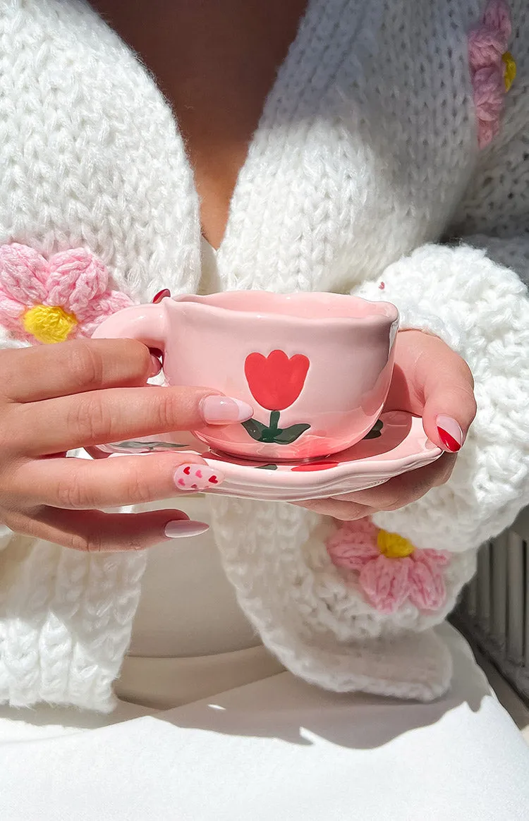 Daisy Pink Floral Mug Set (FREE over $150)