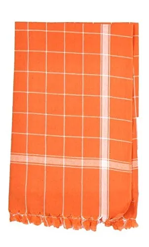 Dhrona Large Size Pure Cotton Handloom Towel(Thin)- Multicolour -Shrink Proof-Skin Friendly Towel (Multi Color, 3)