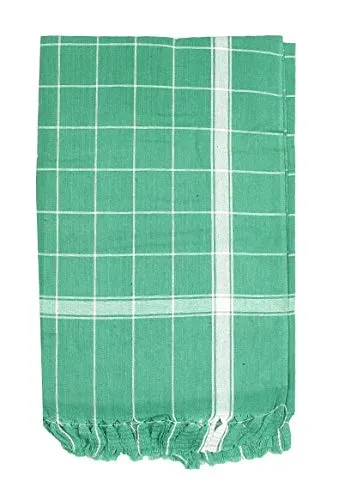 Dhrona Large Size Pure Cotton Handloom Towel(Thin)- Multicolour -Shrink Proof-Skin Friendly Towel (Multi Color, 3)