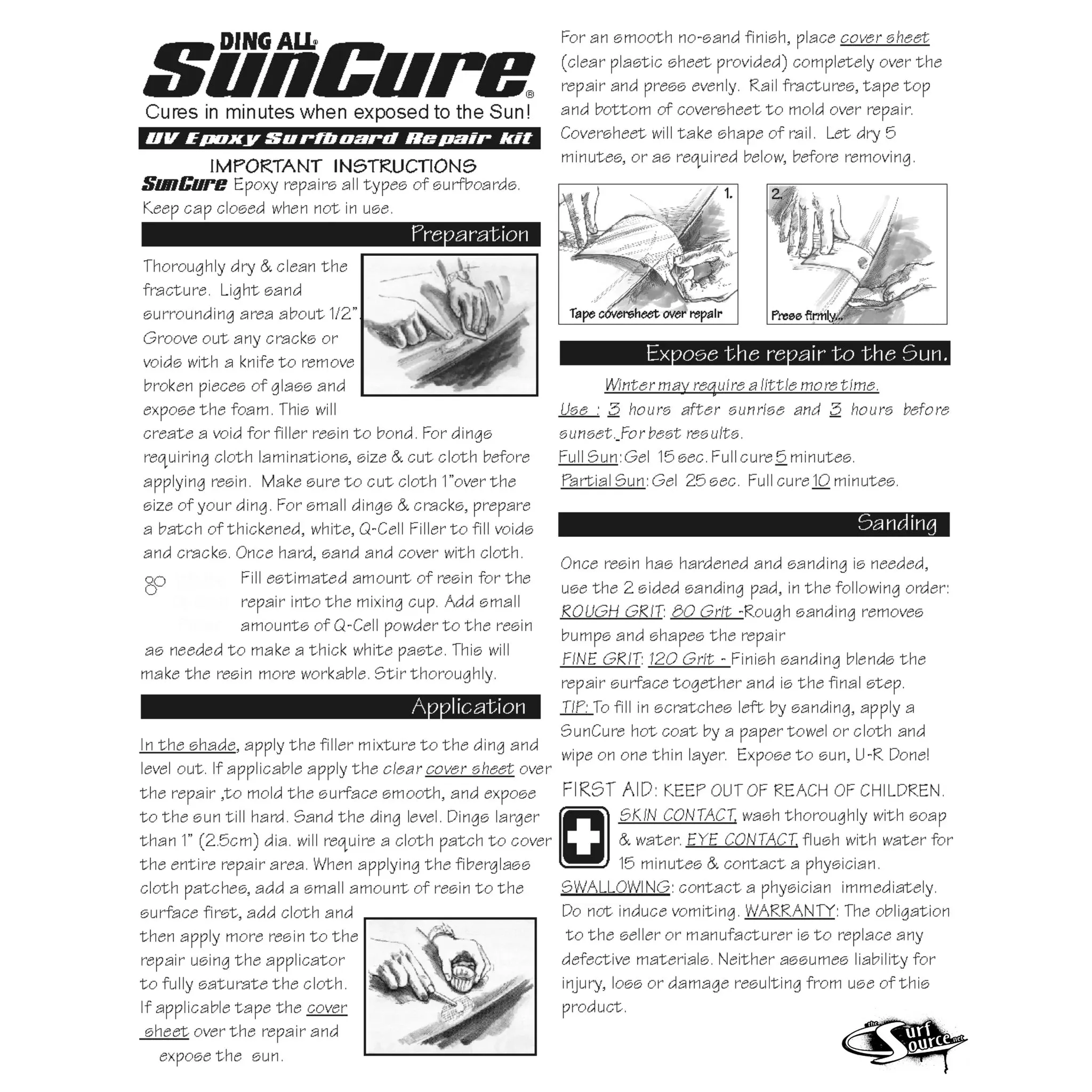 Ding All Suncure Epoxy Repair Kit