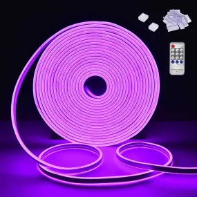 DIY Purple LED Neon Light Custom for Outdoor Cars Bar 50ft