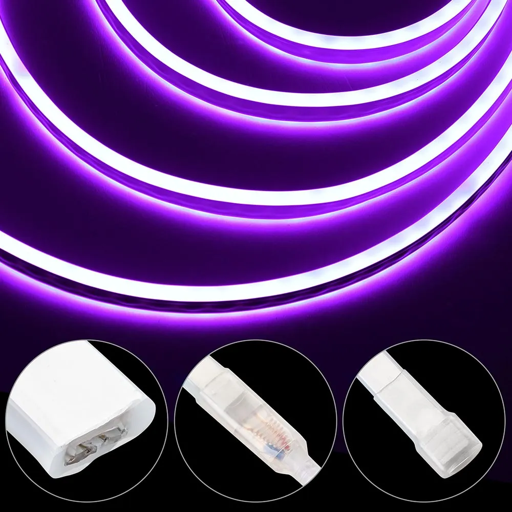 DIY Purple LED Neon Light Custom for Outdoor Cars Bar 50ft