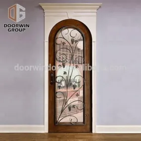 DOORWIN 2021SanFrancisco office Solid Wood Wine Cellar Door with Insulated Decorative Glassby Doorwin