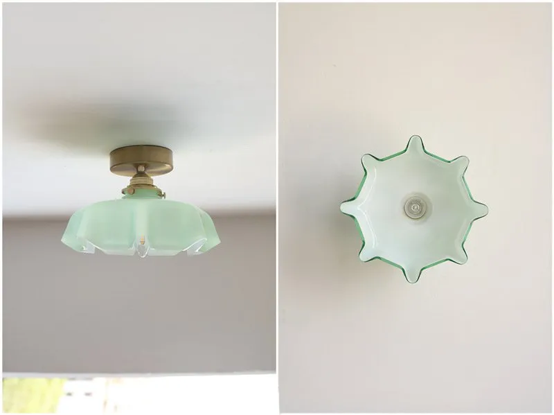 Draped Flower Retro Glass Ceiling & Pendant Light