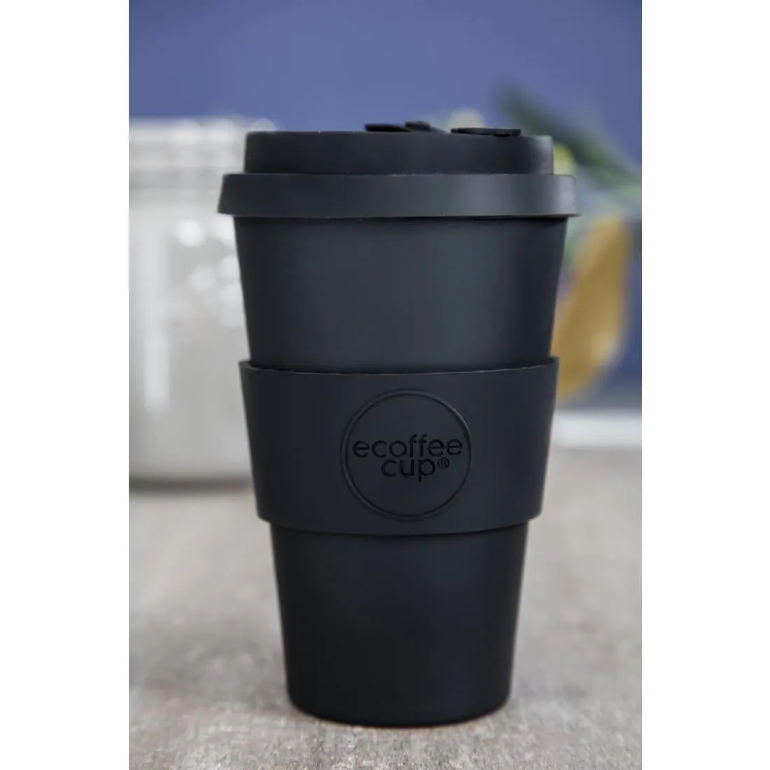 DY493 ecoffee Cup Reusable Coffee Cup Kerr & Napier Black 14oz