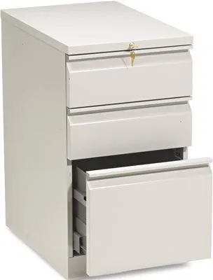 Efficiencies Mobile Pedestal File W/One File/Two Box Drwrs 22-7/8D Lt Gy