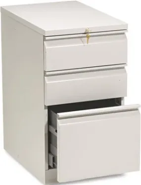 Efficiencies Mobile Pedestal File W/One File/Two Box Drwrs 22-7/8D Lt Gy