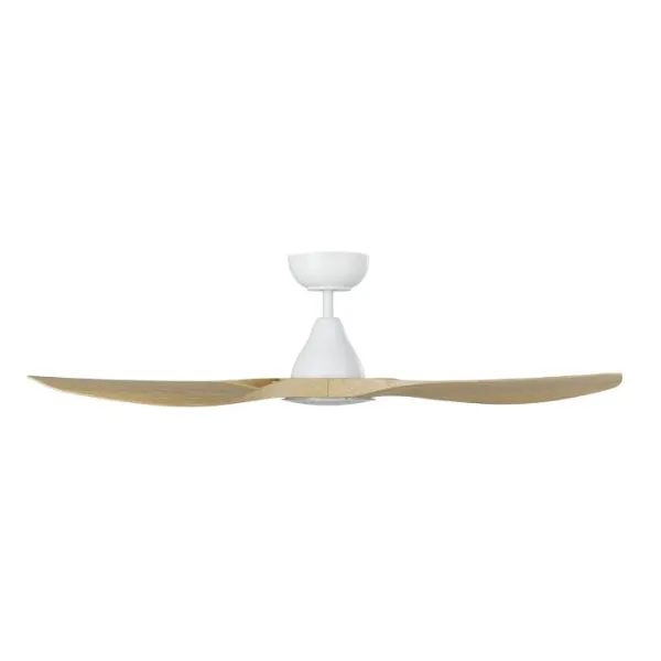 Eglo Surf 48in 122cm Ceiling Fan with 20W LED CCT Light - White with Oak Finish