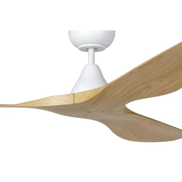 Eglo Surf 52in 132cm Ceiling Fan - White with Oak Finish