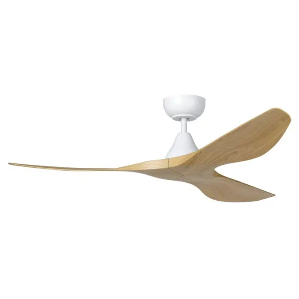 Eglo Surf 52in 132cm Ceiling Fan - White with Oak Finish