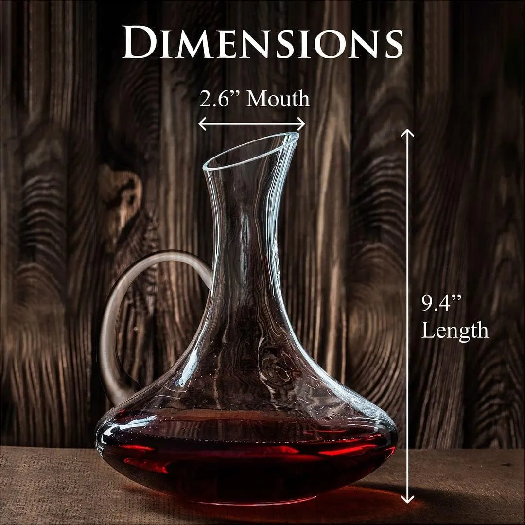 Elegant Wine Decanter Set with Aerator & Stemmed Glasses