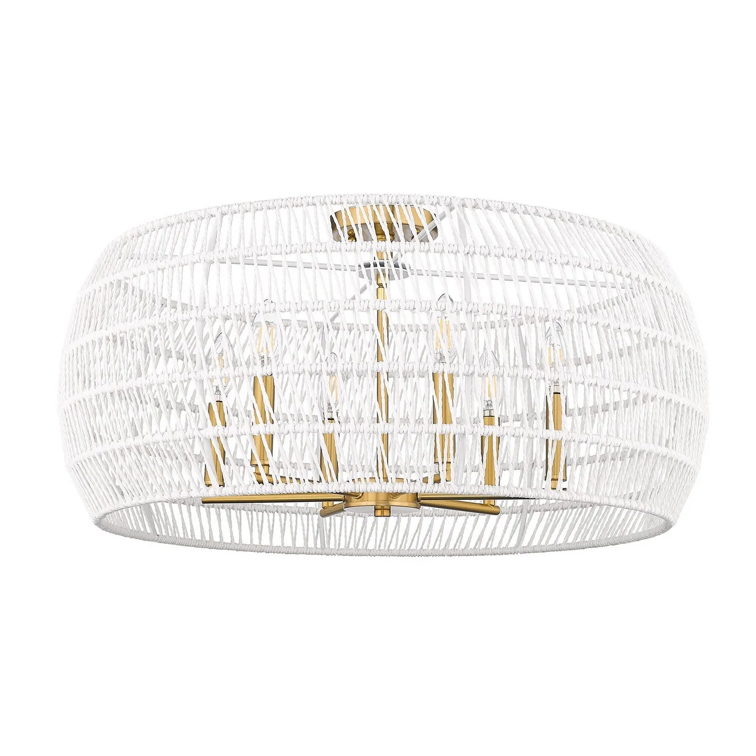 Ellie 4 Light Semi-Flush in Modern Brushed Gold