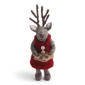 En Gry & Sif Small Grey Girly Deer with Baking Tray